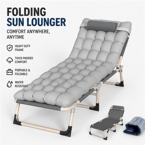 Folding sun lounger reclining - folding,