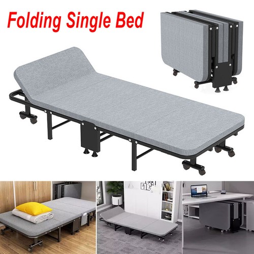 Folding single bed - bed, up