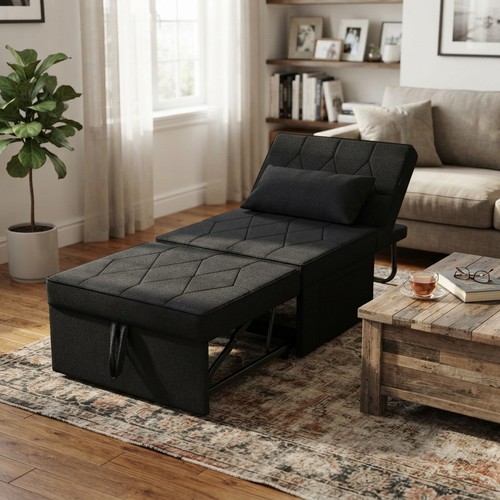 Space saving tufted sofa - space-saving, bed